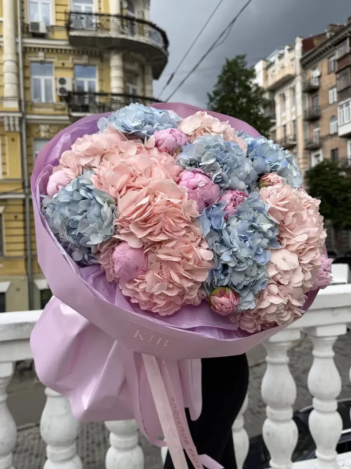 Гортензії та півонії